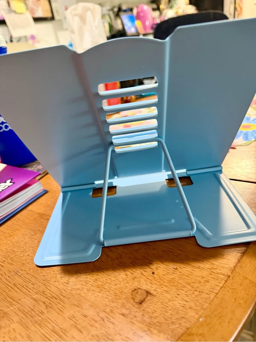 Source Unknown Light Blue Adjustable Book Stand